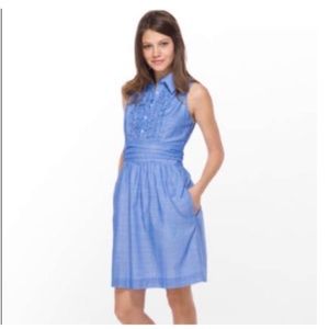 Lilly Pulitzer chambray indigo Essie shirt dress. Size 4